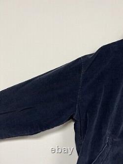 Vintage Polo Ralph Lauren Corduroy Jacket Mens Size Large Navy Blue Full Zip 90s