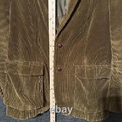 Vintage Polo Ralph Lauren Corduroy Jacket Sport Coat 3 Button Blazer Brown EUC