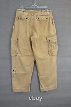 Vintage Polo Ralph Lauren Corduroy Military Cargo Pants 35x30 Paratrooper