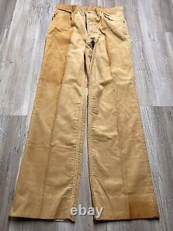 Vintage Polo Ralph Lauren Corduroy Pants Tan Mens Size 31 Preppy Casual Slacks