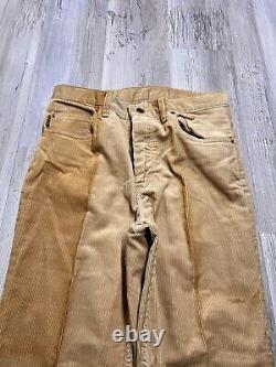 Vintage Polo Ralph Lauren Corduroy Pants Tan Mens Size 31 Preppy Casual Slacks