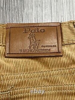 Vintage Polo Ralph Lauren Corduroy Pants Tan Mens Size 31 Preppy Casual Slacks
