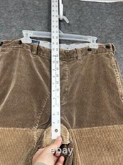 Vintage Polo Ralph Lauren Corduroy Patchwork Pants 34x30 Buckle Back wide leg