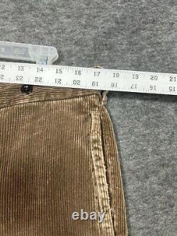 Vintage Polo Ralph Lauren Corduroy Patchwork Pants 34x30 Buckle Back wide leg
