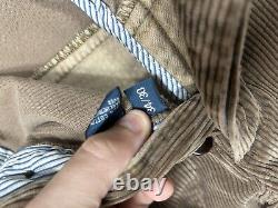 Vintage Polo Ralph Lauren Corduroy Patchwork Pants 34x30 Buckle Back wide leg