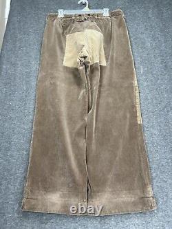 Vintage Polo Ralph Lauren Corduroy Patchwork Pants 34x30 Buckle Back wide leg