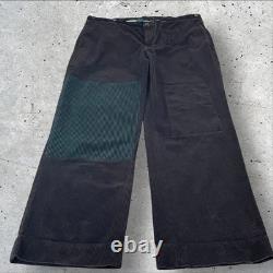 Vintage Polo Ralph Lauren Corduroy Patchwork Pants 38x34 Wide Leg 90s Skater