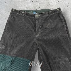 Vintage Polo Ralph Lauren Corduroy Patchwork Pants 38x34 Wide Leg 90s Skater