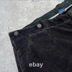 Vintage Polo Ralph Lauren Corduroy Patchwork Pants 38x34 Wide Leg 90s Skater