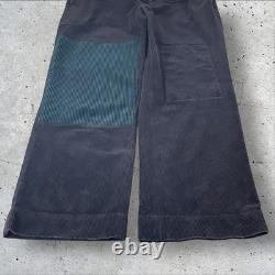 Vintage Polo Ralph Lauren Corduroy Patchwork Pants 38x34 Wide Leg 90s Skater