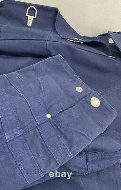 Vintage Polo Ralph Lauren Cotton Blue Fireman Jacket Coat Mens XL