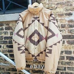 Vintage Polo Ralph Lauren Country Aztec Navajo Puffer Jacket Large sportsman 90s