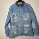 Vintage Polo Ralph Lauren Country Denim Chore Button Up Jacket Size Xl Usa Made
