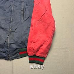 Vintage Polo Ralph Lauren Country Jacket Mens Medium Blue Red Bomber Puffer