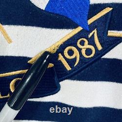 Vintage Polo Ralph Lauren Cross Flags Hoodie 1987 Stadium SnowBeach Rare M