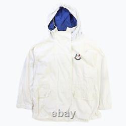 Vintage Polo Ralph Lauren Cross Flags Light Parka Jacket Size Large White