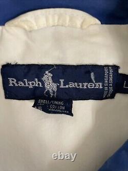 Vintage Polo Ralph Lauren Cross Flags Light Parka Jacket Size Large White