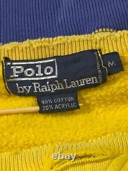 Vintage Polo Ralph Lauren Cross Flags Sweatshirt Size Medium 1988 Distressed