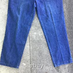 Vintage Polo Ralph Lauren Denim Andrew Pants Pleated Blue Men Size 40 x 32