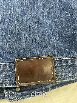 Vintage Polo Ralph Lauren Denim Chore Jacket Size XL Corduroy Collar 90s