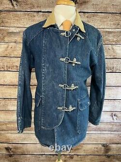 Vintage Polo Ralph Lauren Denim Fireman Clasp Jacket Size M