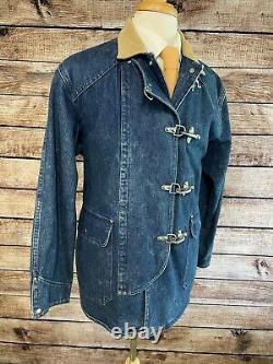 Vintage Polo Ralph Lauren Denim Fireman Clasp Jacket Size M