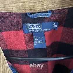Vintage Polo Ralph Lauren Denim Jacket Men's XL Corduroy Flannel Lined