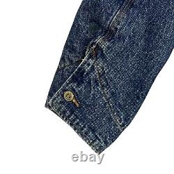Vintage Polo Ralph Lauren Denim Jacket Mens XL Wool Plaid Lined Made in USA