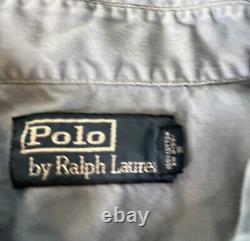 Vintage Polo Ralph Lauren Denim Shirt Aztec Navajo Metal Buttons Retro Men Sz M