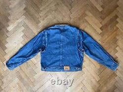 Vintage Polo Ralph Lauren Denim Trucker Dungarees Jacket Corduroy Collar XL