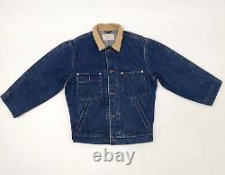 Vintage Polo Ralph Lauren Denim Trucker Dungarees Jacket Corduroy Collar XL USA