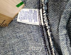 Vintage Polo Ralph Lauren Denim Trucker Dungarees Jacket Corduroy Collar XL USA