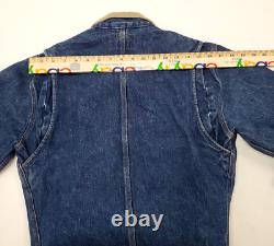 Vintage Polo Ralph Lauren Denim Trucker Dungarees Jacket Corduroy Collar XL USA