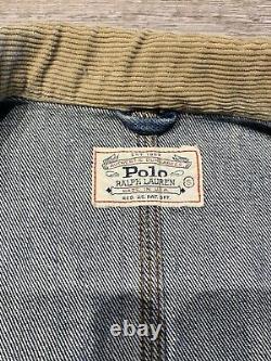 Vintage Polo Ralph Lauren Denim Trucker Jean Jacket Two Pocket Small 1990's