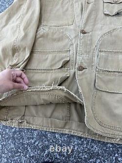 Vintage Polo Ralph Lauren Distressed Hunting Chore Parka Corduroy Collar Jacket