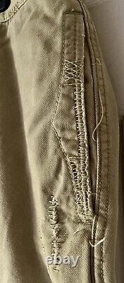 Vintage Polo Ralph Lauren Distressed Khaki Pants 32x 32 Rare Steamboat Co