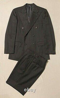 Vintage Polo Ralph Lauren Double Breast Adjustable Pant 2-Pieces Men Suit 38R/31