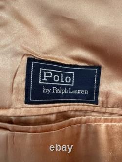 Vintage Polo Ralph Lauren Double Breast Camel Tan Polo Coat 46L Made In Canada