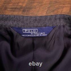 Vintage Polo Ralph Lauren Double Breasted Blazer 44R Wool Sport Coat