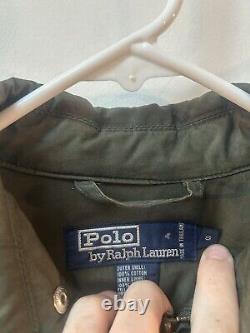 Vintage Polo Ralph Lauren Down Bomber Jacket Size Small Olive