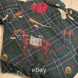 Vintage Polo Ralph Lauren Down Equestrian Puffer Ski Jacket Large 90s Country