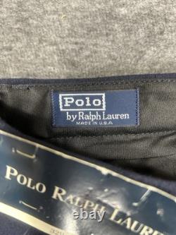 Vintage Polo Ralph Lauren Dress Pants Men 32x34 Blue Navy Wool Made In USA
