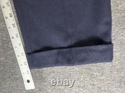 Vintage Polo Ralph Lauren Dress Pants Men 32x34 Blue Navy Wool Made In USA
