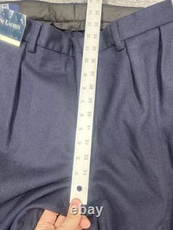 Vintage Polo Ralph Lauren Dress Pants Men 32x34 Blue Navy Wool Made In USA