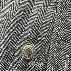 Vintage Polo Ralph Lauren Dungarees Work Shirt 90s Herringbone Metal Buttons USA