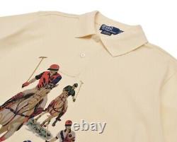 Vintage Polo Ralph Lauren Equestrian Five Horse Man Rugby USA Cookie Indian L