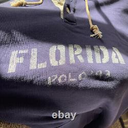 Vintage Polo Ralph Lauren FLORIDA Hoodie RARE! Stadium 93 Blue Size XL