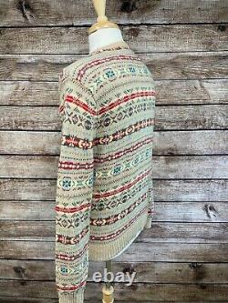 Vintage Polo Ralph Lauren Fair Isle Sweater Size L Cotton Cashmere