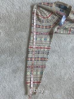 Vintage Polo Ralph Lauren Fair Isle Sweater Size XL Cotton Cashmere Blend