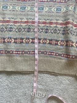 Vintage Polo Ralph Lauren Fair Isle Sweater Size XL Cotton Cashmere Blend